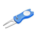 Golf Divot Repair Tool Foldable Metal Golf Green Divot Tool with Magnetic Ball Marker