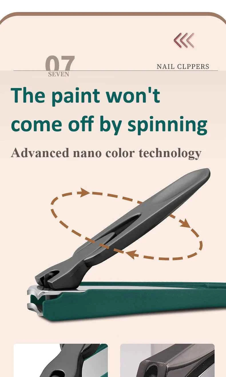 Colorful Nail Clippers Anti-Splash Nail Cutter Detachable Design Fingernail Clippers Stainless Steel Manicure Nail Tool