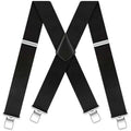Men's Heavy-Duty 2-Inch Wide Adjustable Elastic Work Suspenders with Sturdy Clips X-Back Design for Durable Support