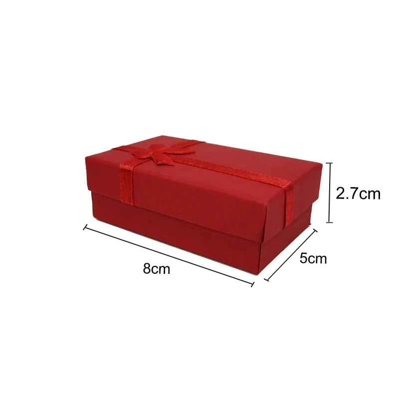 12pcs/lot Assorted Colors Ring Necklace Set Box Trinket Box Necklace Case Earrings Holder 5*8 Packaging Gift Box