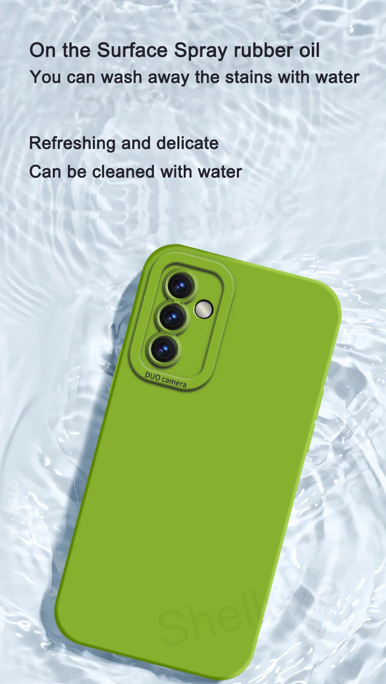 A54 A55 A56 Case Shelluxe Square Liquid Silicone Soft Cases For Samsung Galaxy A56 A55 A54 A52 s A52s A53 Silky Feel Phone Cover