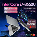 14.1 Inch Portable Laptop Computer Intel Core i7 8650U Dual Core 12GB RAM 512GB 1TB 2TB SSD Windows 11 Laptop Pc Gamer Notebook