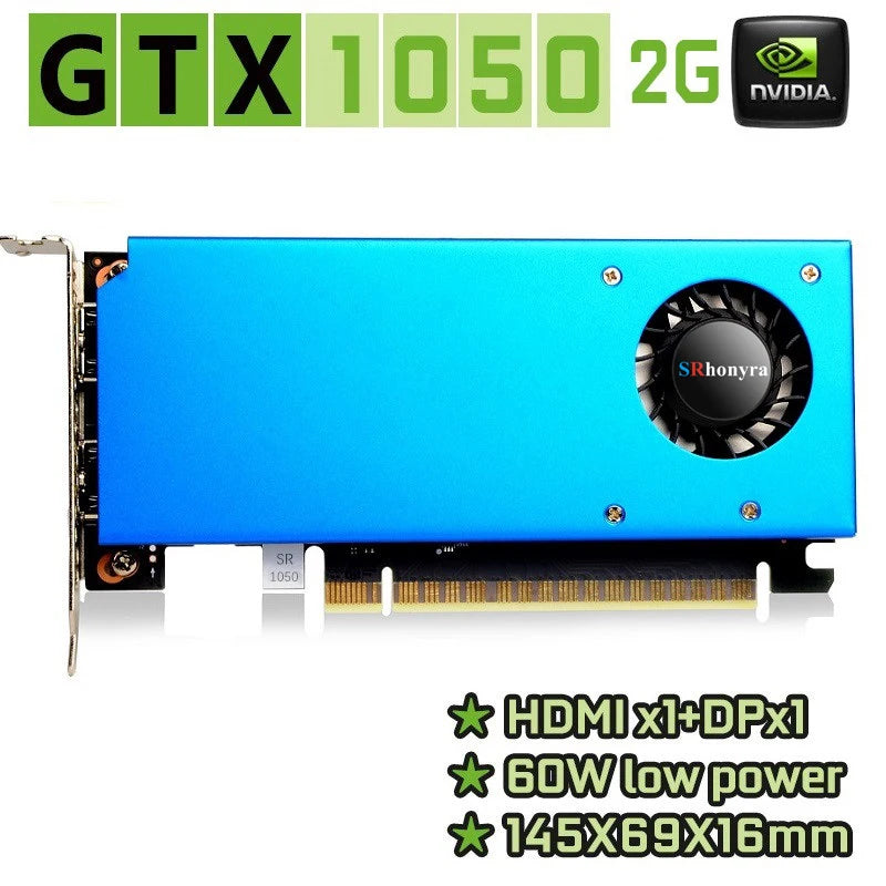 SRhonyra Low Profile Graphics Card 4GB GT730 RX550 GT1030 GTX1050 GTX1050Ti Half Height PCIe Video Card For SFF Thin ITX HTPC