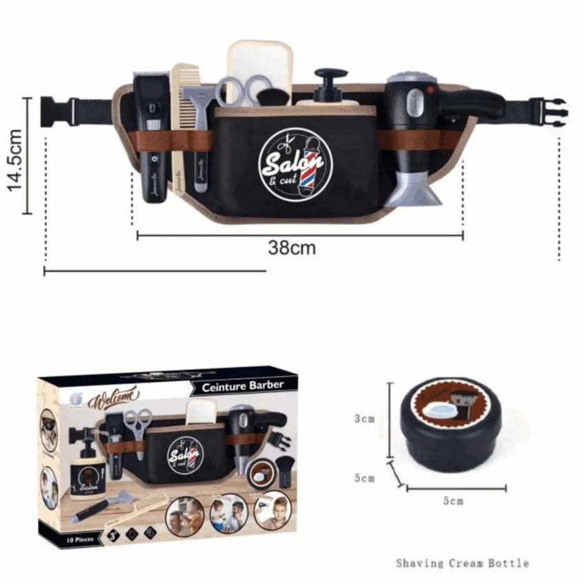 Kids Pretend Play Toys Simulation Hair Styling Salon Shaving Set Fashion Makeup Set Toy for Birthday Party Dress Up Game Gift