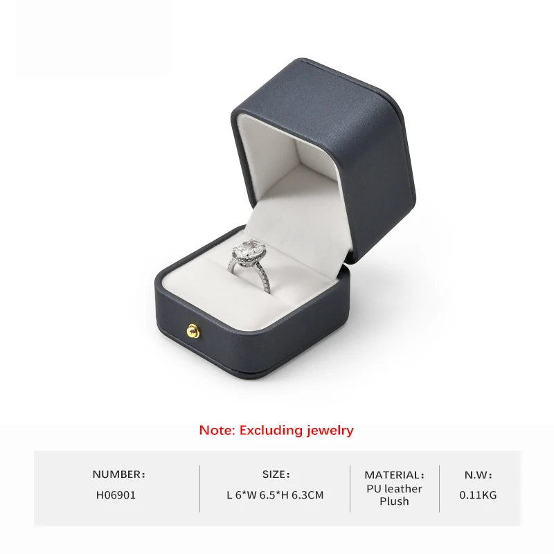 Oirlv Jewelry Ring Box Leather Earring Necklace Pendant Gifts Display Box For Proposal Engagement Wedding Case Jewelry Organizer