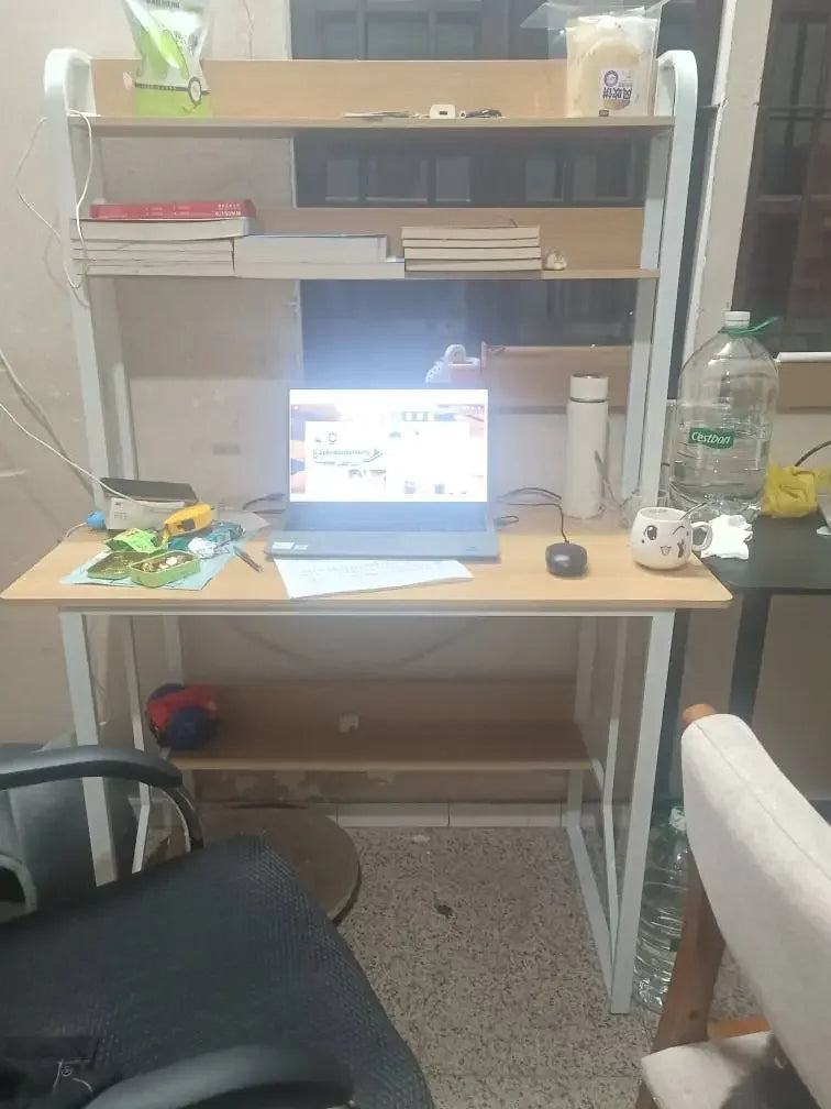 Computer Study Desk With Storage Bookshelf Office Workstation Organizer Desk for Home Students Professionals Length 100/120cm