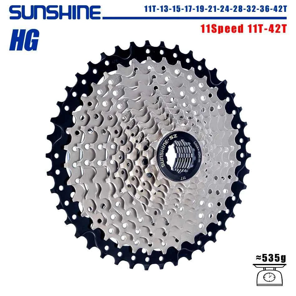SUNSHINE Bicycle Cassette 8/9/10/11/12Speed Freewheel HG Structure Sprocket 32/36T/40T/42T/46T/50T/52T Flywheel For SHIMANO/SRAM