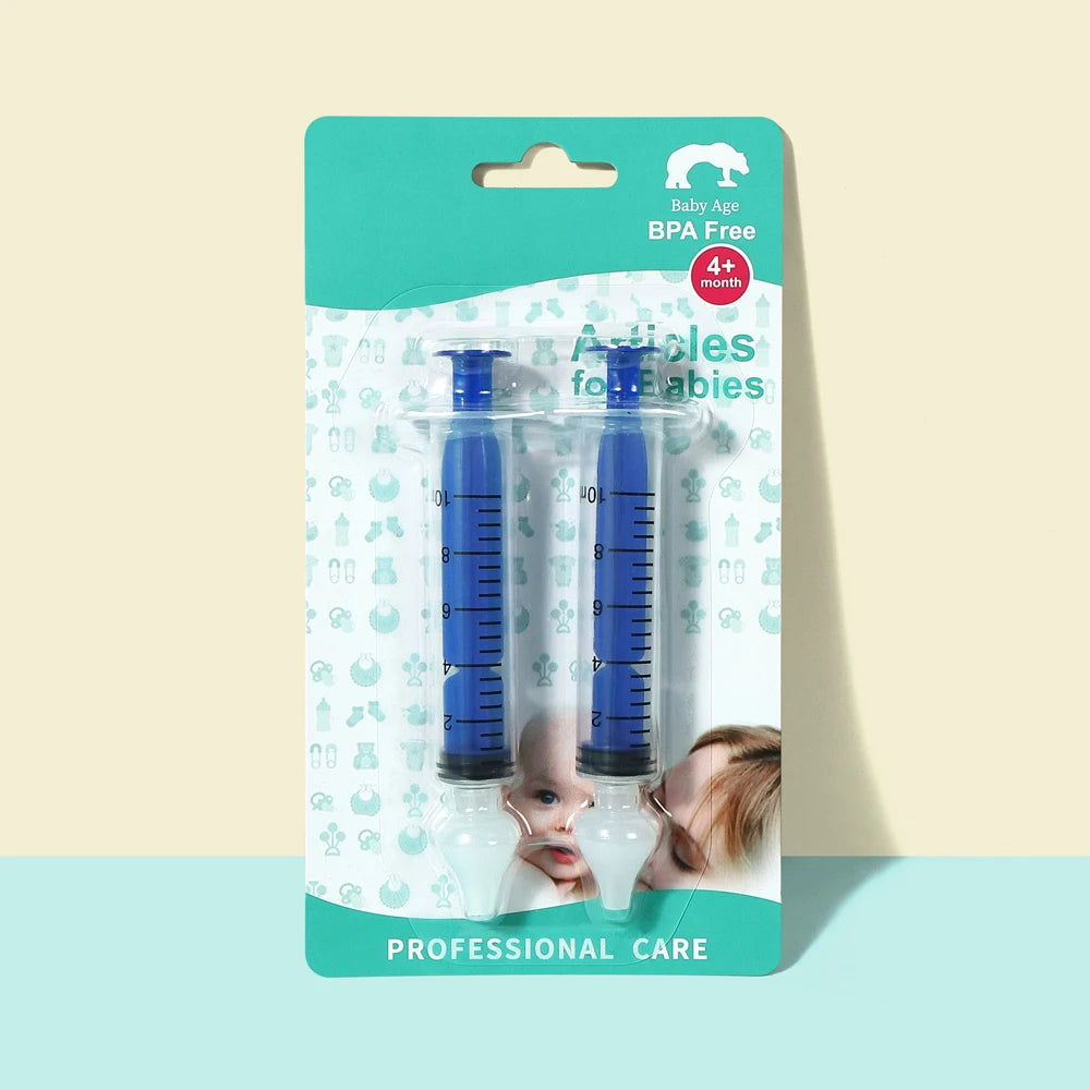 10ML Baby Nasal Aspirator Syringe Baby Nose Cleaner Rhinitis Nasal Washer Irrigator Needle Baby Nose Washing for Children