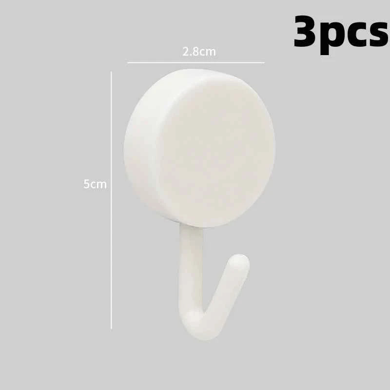 Self Adhesive Wall Hook Strong Without Drilling Coat Bag Bathroom Door Kitchen Towel Hanger Hooks Home Storage Accessories