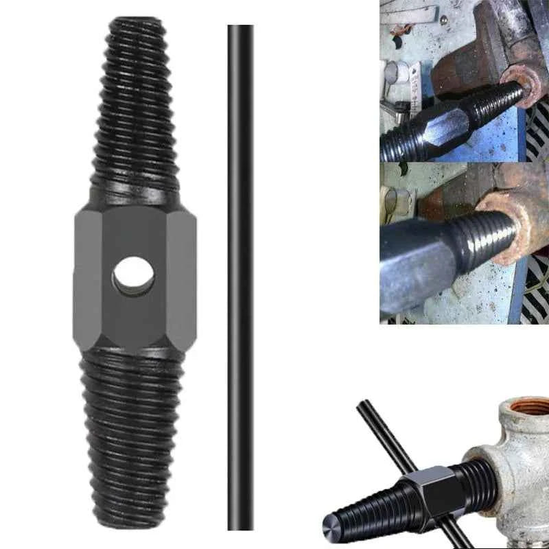 Damaged screw extractor double-headed screw extractor drill bit set water pipe bolt screw valve thread repair remover tool