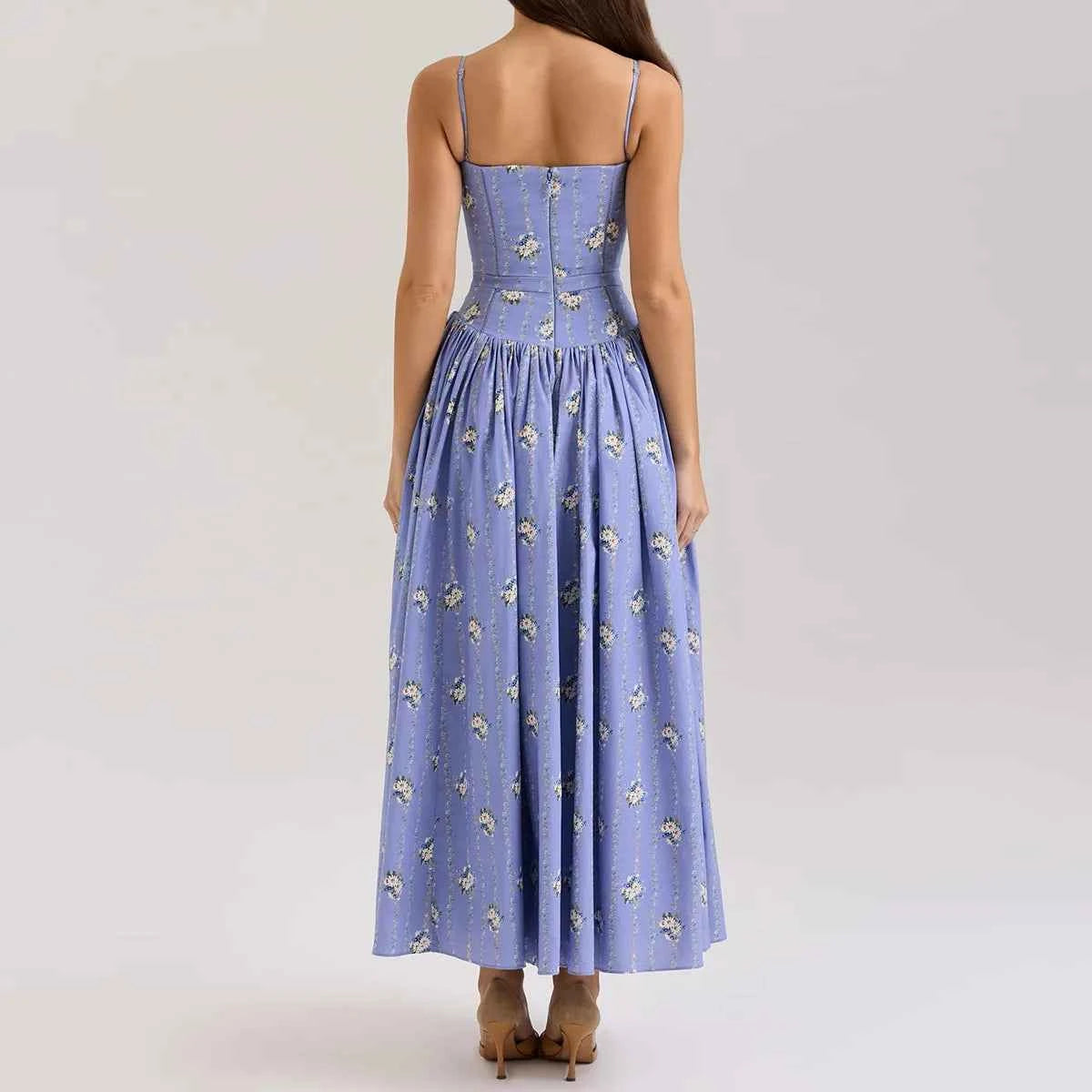 Suninheart Summer Clothes for Women Midi Elegant Dress 2025 New Arrivals White Floral Print Holiday Dress