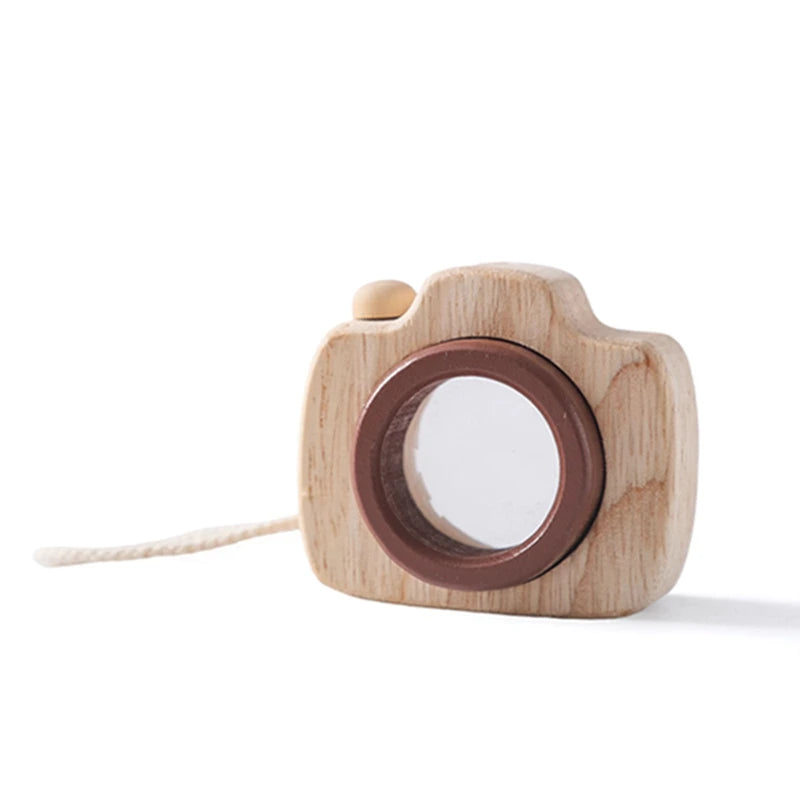 Baby Wood Colorful Camera Kaleidoscope Toys for Children Rainbow Wooden Toys for Children Kids Learning Early Educational Game