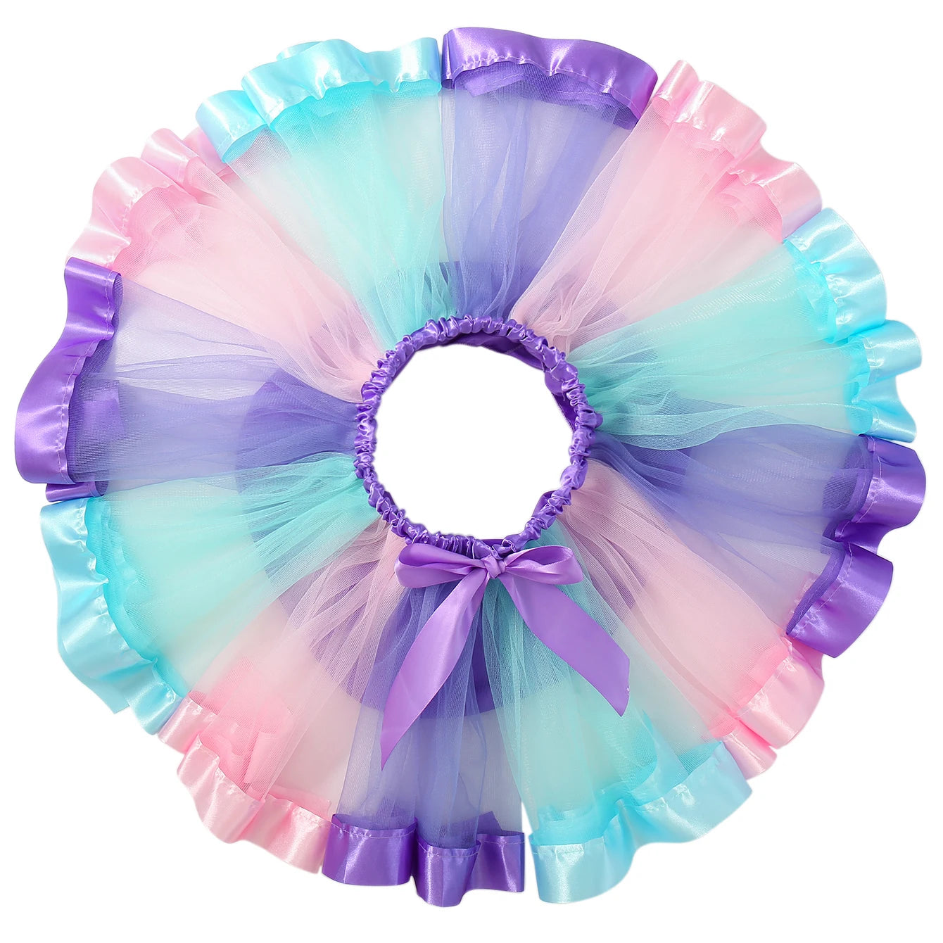 Mini skirt Party With Hairpin 2024 Tutu Skirt Baby Girl Skirts Princess Rainbow Tulle Skirts Girls Clothes Children Clothing