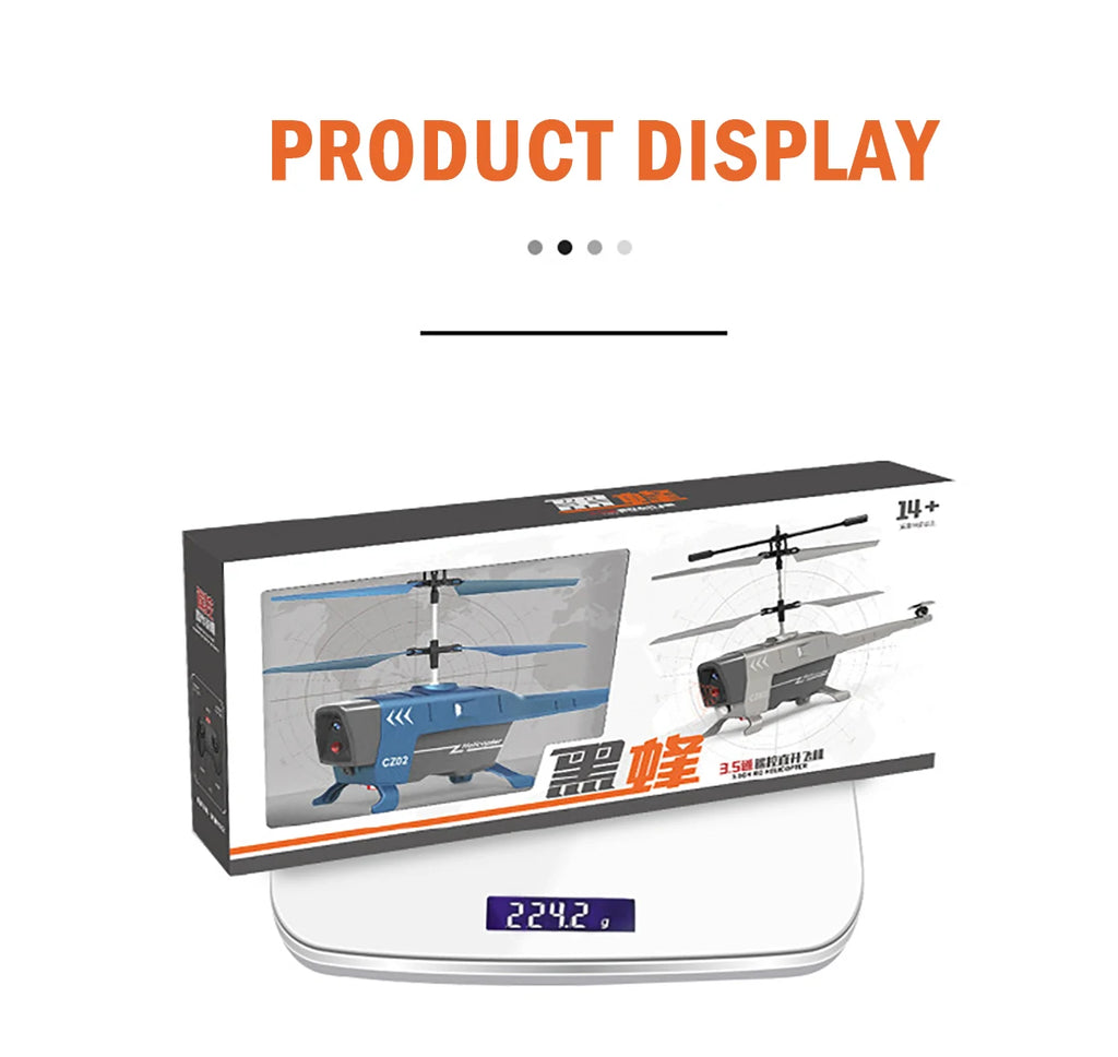 RC Helicopter 2.4Ghz 3.5H Obstacle Avoidance Anti-collision Remote Control Drone Toy Aircraft Kid Plane Indoor Flight Toys Gifts