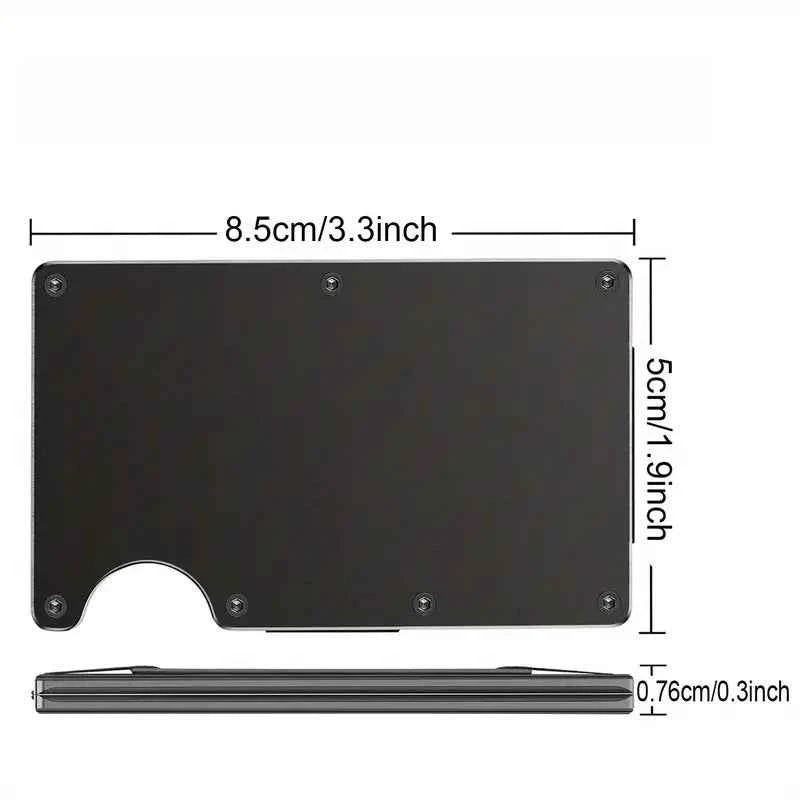New Slim Fashion RFID Protection Card Holder Men Women Aluminum Wallet Elasticity Back Pouch ID Credit Case Unisex Travel Purse