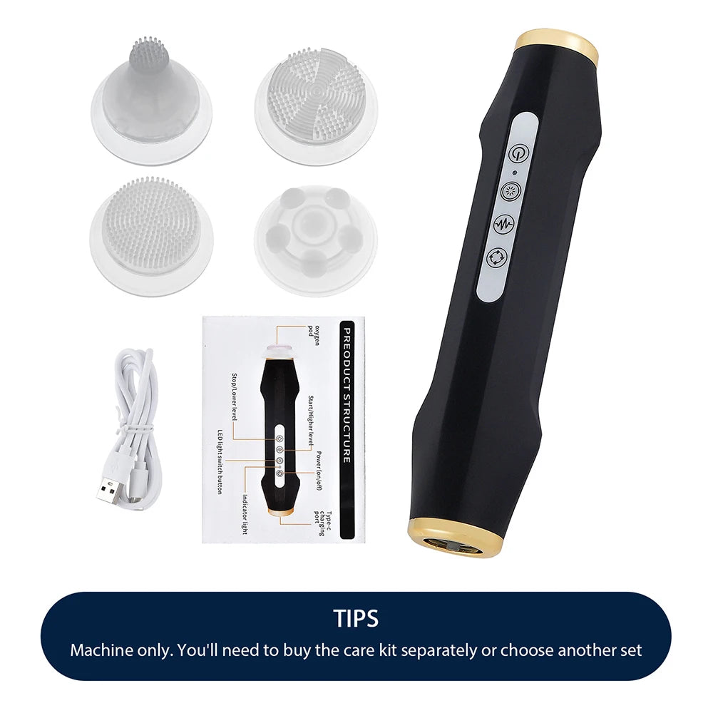 Portable Oxygen Bubble Facial Machine CO2 Bubble Pen Aqua Skin Face Cleansing SPA Beauty Device CO2 Pods Massager