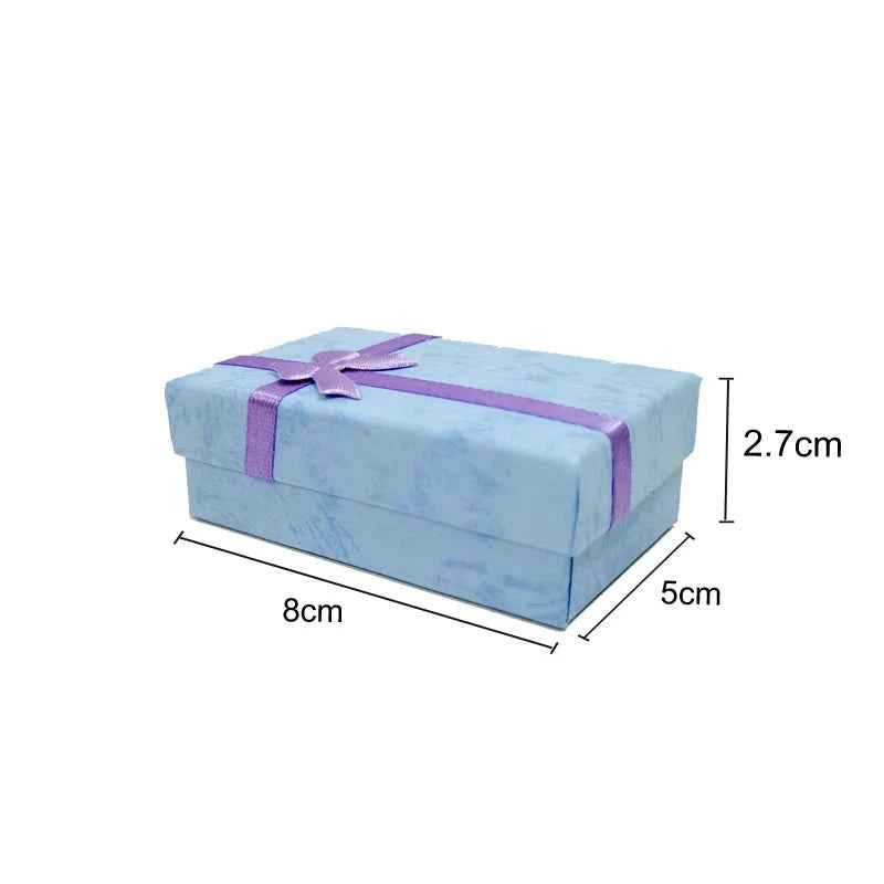 12pcs/lot Assorted Colors Ring Necklace Set Box Trinket Box Necklace Case Earrings Holder 5*8 Packaging Gift Box