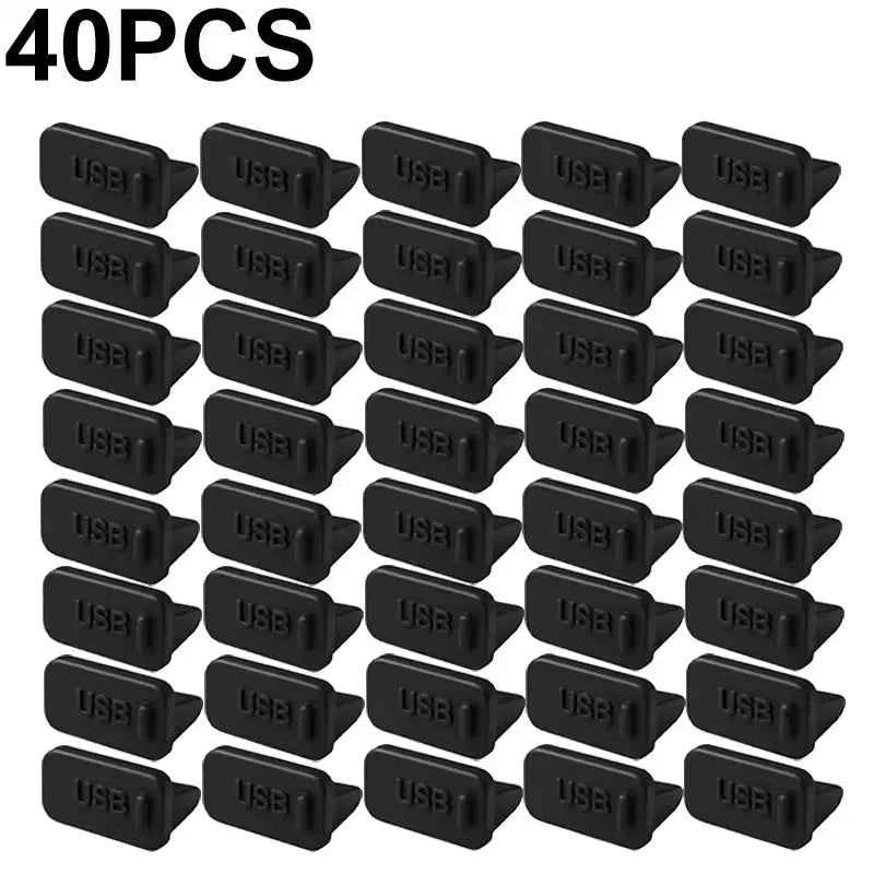 Dust Plug for USB -A Charger Port Cover Cap Female Jack Universal Silicone Dustproof USB-A Ports Protector PC Notebook Laptop