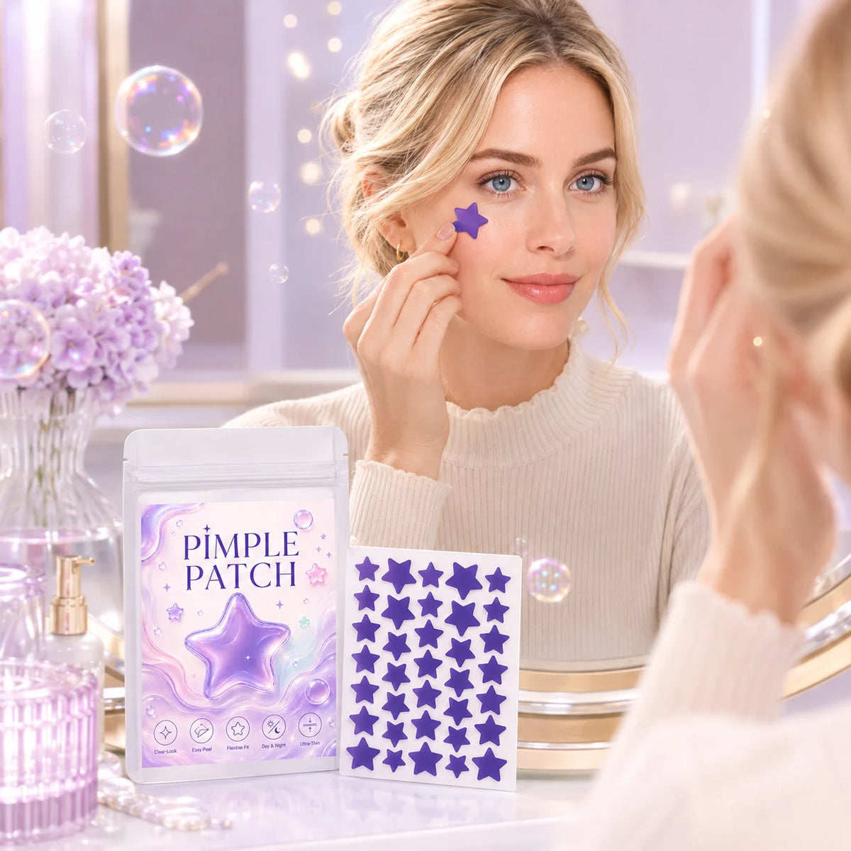 Purple Star Acne Patches – Fun Pimple Patches Set