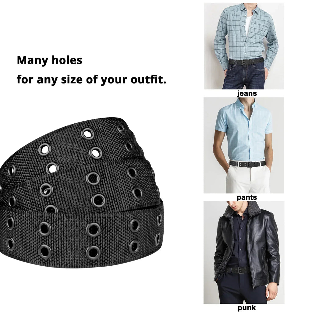 New Men Breathable Nylon Fabric Belt outdoor sport Belt Pin Buckle Trousers Jeans Belt Men Tactical Belt