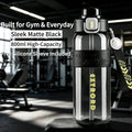 Dual-Use Sports Water Bottle - Leak-Proof, Heat-Resistant, BPA-Free, with Lanyard & Silicone Grip