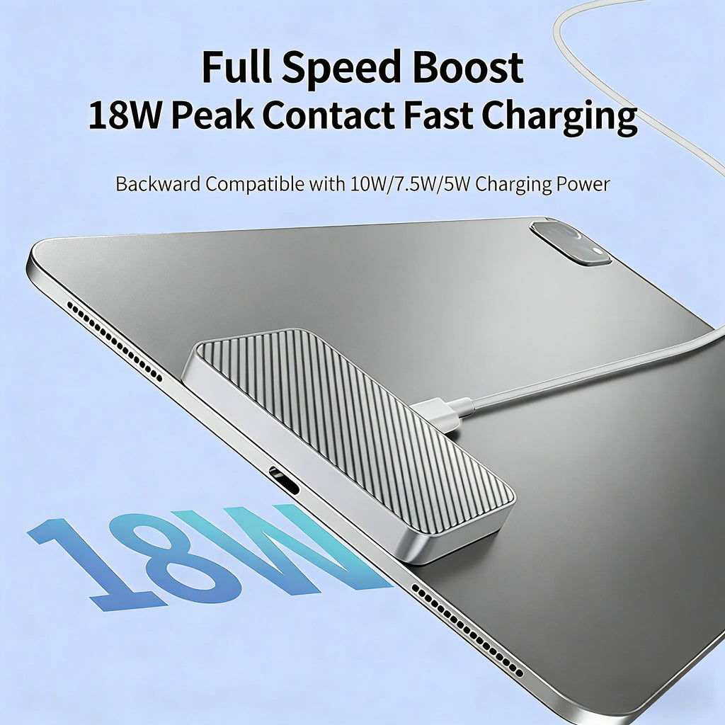 Magnetic Wireless Charger for iPad Pro 11/12/13 inches& iPad Air6/718W Fast Charging Smart Connector Alloy Wireless Charging Pad