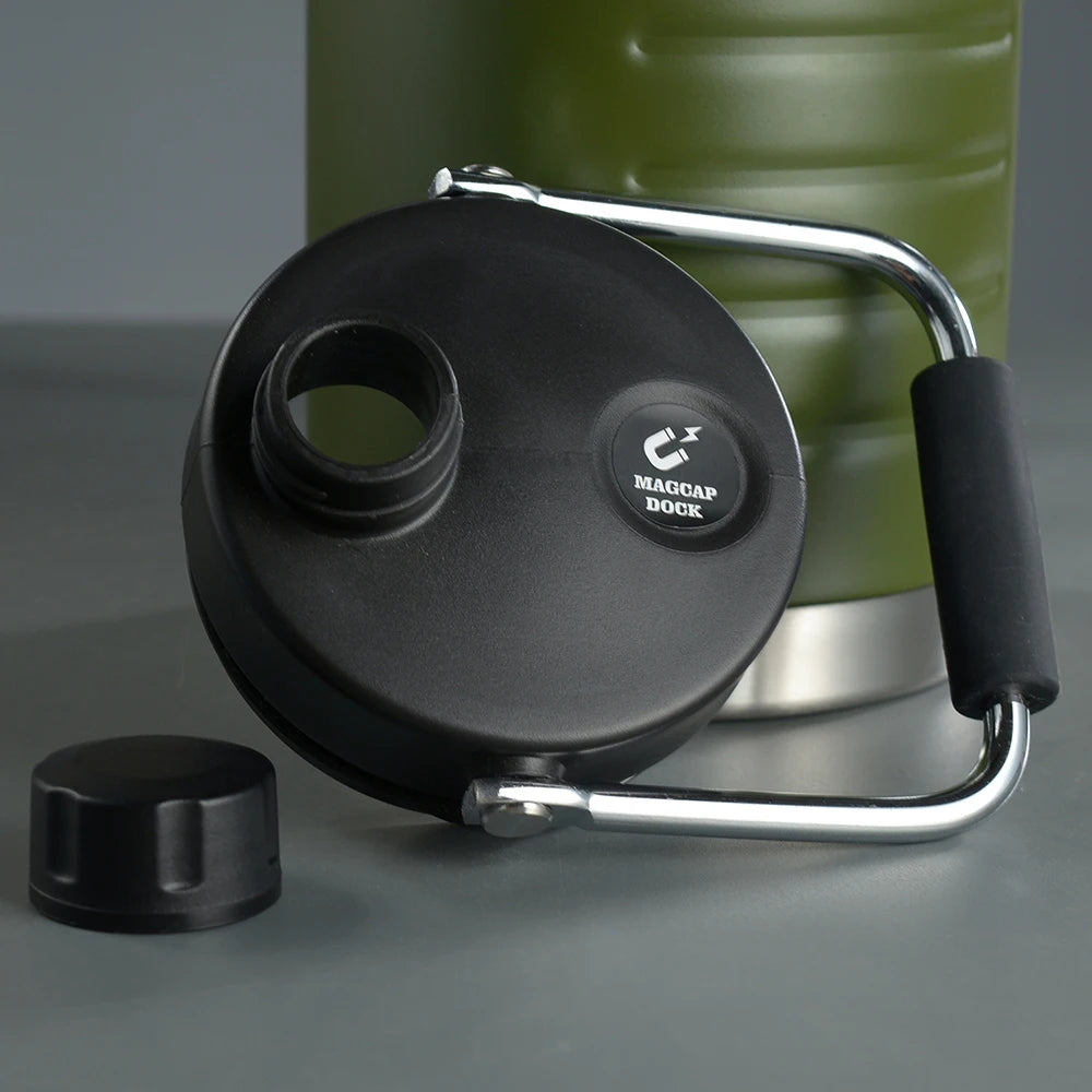 1.5L Large Capacity Vacuum Flask, 304 Stainless Steel Vacuum Bottle, Outdoor Portable Water Bucket, Handheld Sports Water Bottle