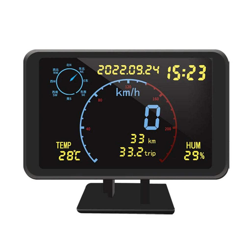 Digital GPS Speedometer Odometer 4.7 inch LCD Display HUD Display with Over Speeding Alarm head up display for All 5-24V Vehicle
