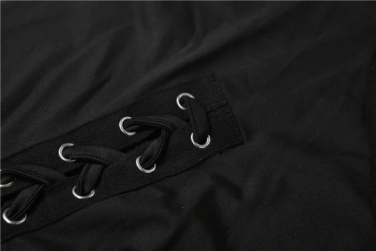 Weird Puss Sexy 2piece Set Women Hipster Halter Camisole+Shirring Hollow Pants Midnight Matching Stretch Clubwear Skinny Outfits