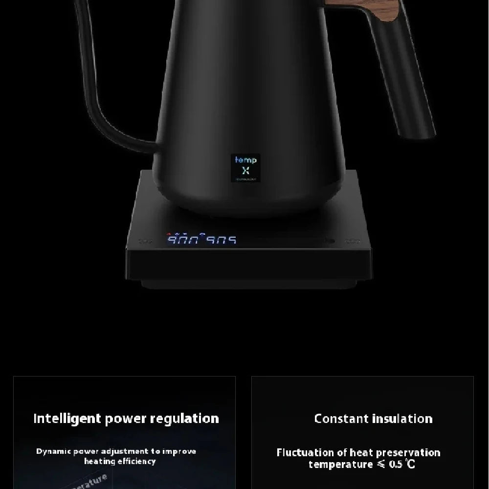 Timemore Fish Pro X 900ml Competition Temperature Control Pot Stainless Steel Electric Hand Flushing Pot Hand Brewed Coffee Pots