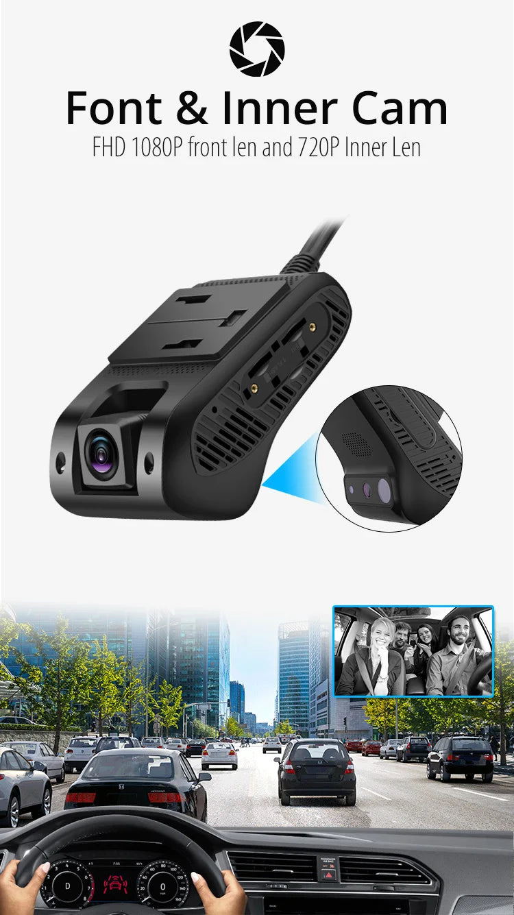 Jimi JC400P 4G Car Camera With Live Stream1080P Dual Cameras GPS Tracking Wifi Hotspot Multiple Alarms DVR Dash Cam Free APP Web