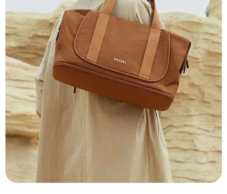 Mixi Travel Bags Women Large Size Capacity Sports Fitness Storage Bag Foldable Duffle Suit Bag For Shoulder Bag Handbag M3020