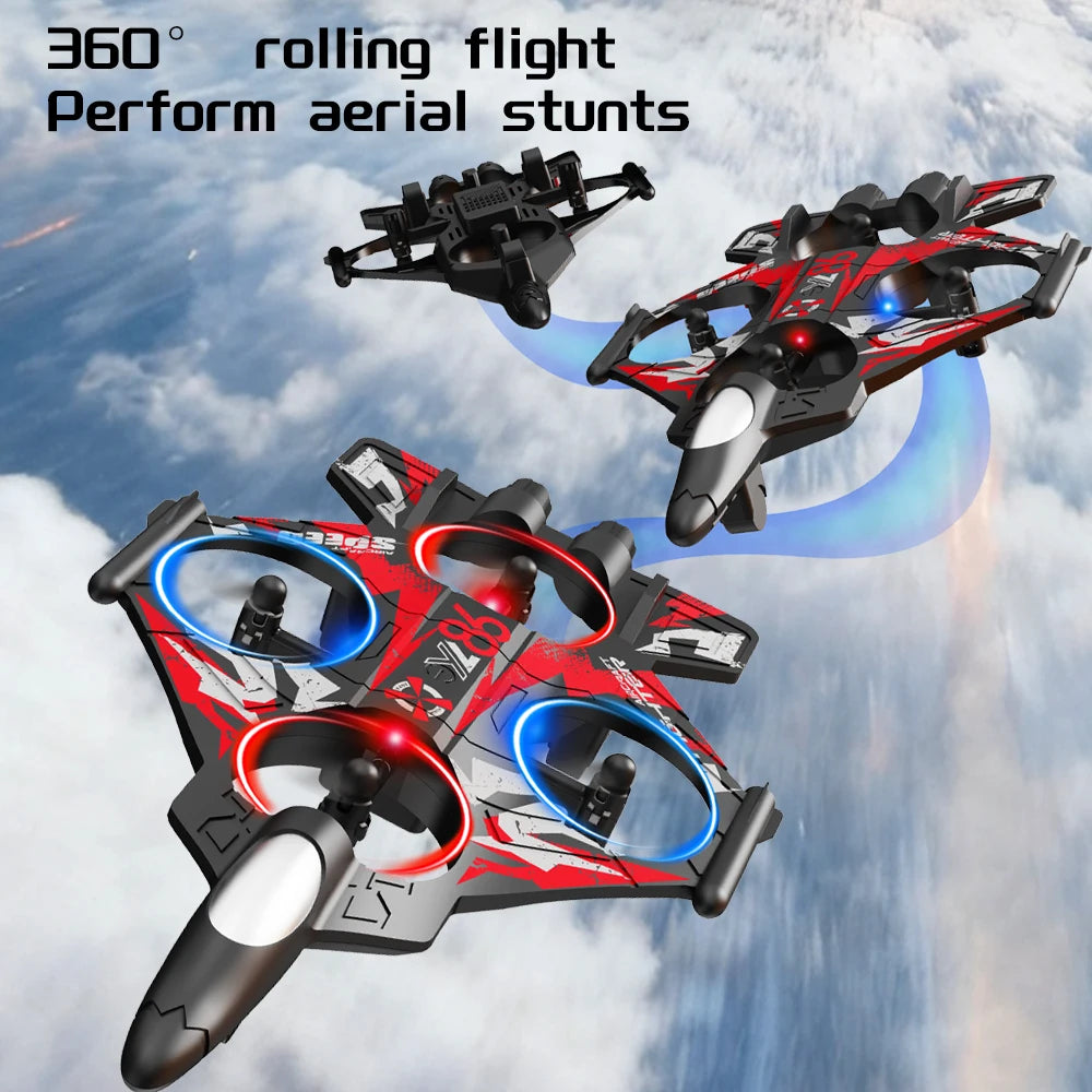 YL86 RC Plane Helicopter Three speed switching Aircraft Rolling at 360 °Fighter Hover at fixed height RC Drone Toys