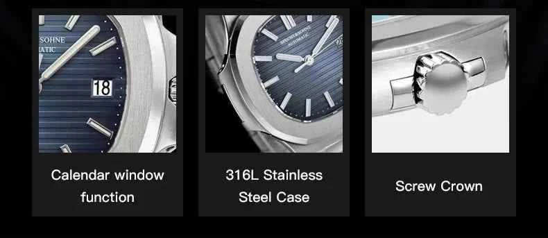 New Arrivals Fashion Men's Watches Luxury Automatic Watch For Men 42MM Stainless Steel Waterproof Rose Gold Sapphire5711 Watch