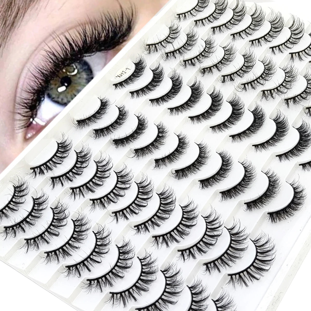 HBZGTLAD 30/40 pairs of natural long 3D artificial mink false eyelashes false eyelashes makeup set mink eyelashes extended eyela