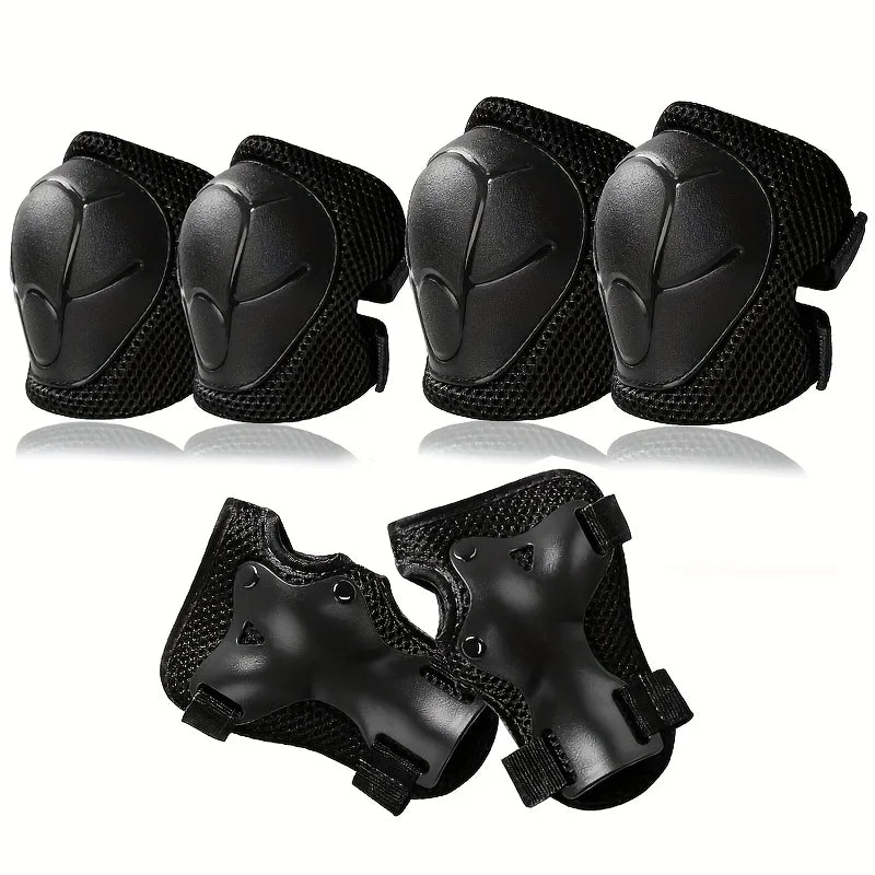 6Pcs Knee Pads for Kids， Knee Pads and Elbow Pads Set Toddler 3-10 Years Protective Gear Set for Girls Boys