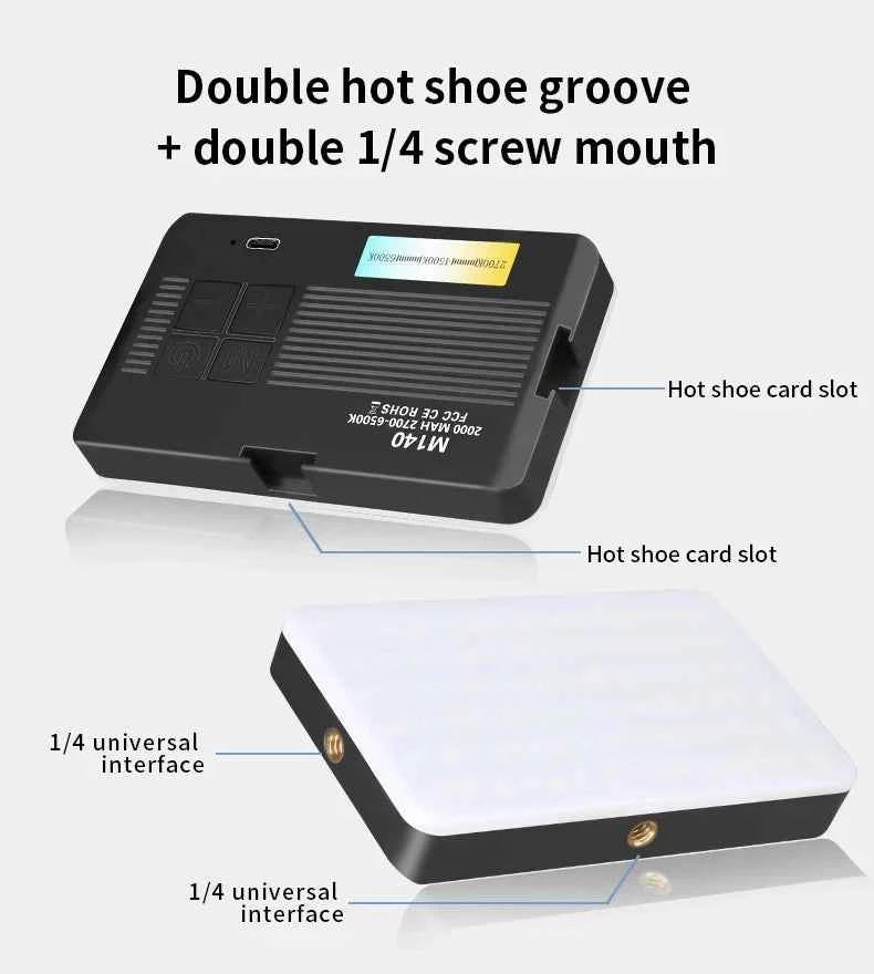 Rechargeable LED fill light 3 color temperature modes portable pocket light For cell phones laptops makeup youtube selfie videos