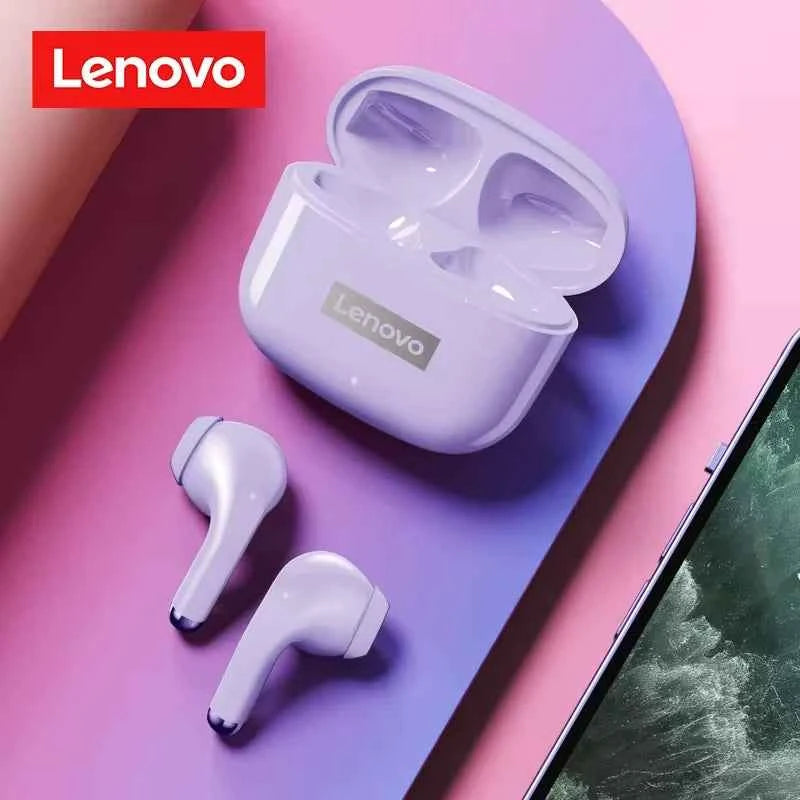 New Lenovo LP40 Pro Bluetooth V5.3 Earphones Punchy Bass Sound Headset Full Compatible Low Latency Game Sports Music Headphones
