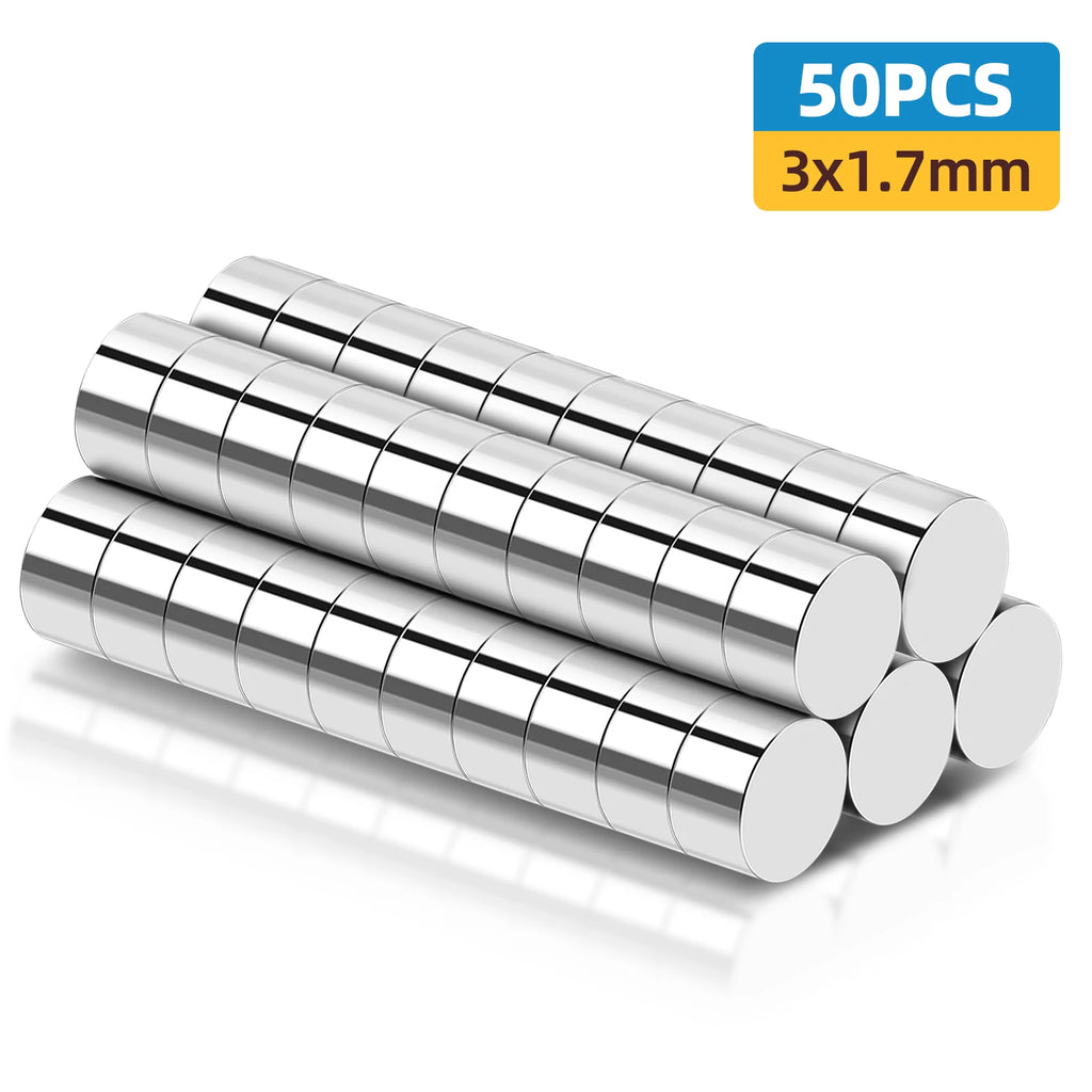 Small Magnets, Refrigerator Magnets of Different Sizes, 3x1 3x2 2x1 3x3 4x2 5x2 6x2mm Mini Magnets for Fridge, Kitchen, Office