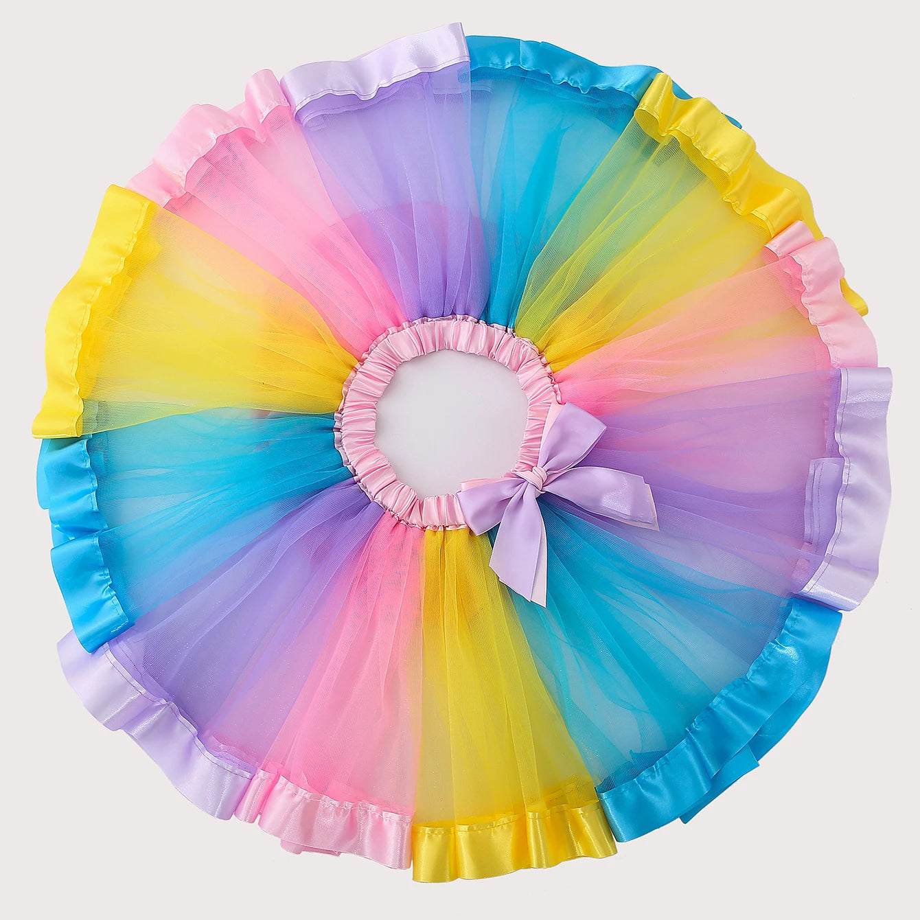 Mini skirt Party With Hairpin 2024 Tutu Skirt Baby Girl Skirts Princess Rainbow Tulle Skirts Girls Clothes Children Clothing