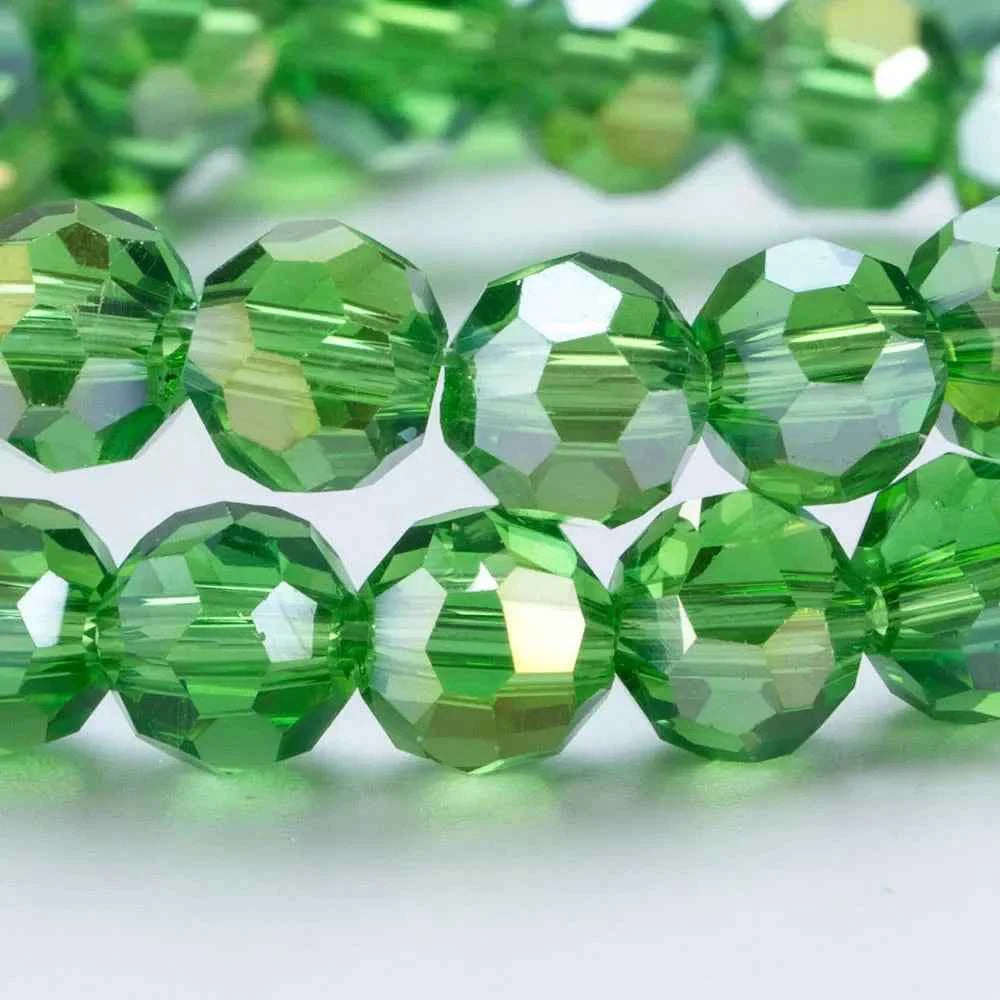 3 4 6 8mm Round Crystal Beads Faceted Colorful Glass Beads Loose Spacer Bead for Jewerly Making Needlework Bracelet Necklace DIY