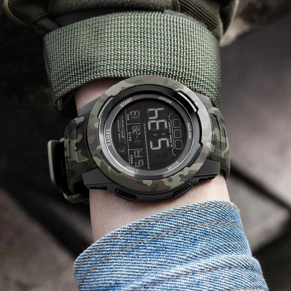 New SMAEL 8105 Watches Camo Strap Military Sport Watch for Men Clock Fashion Digital Wristwatch Waterproof Shockproof Watches