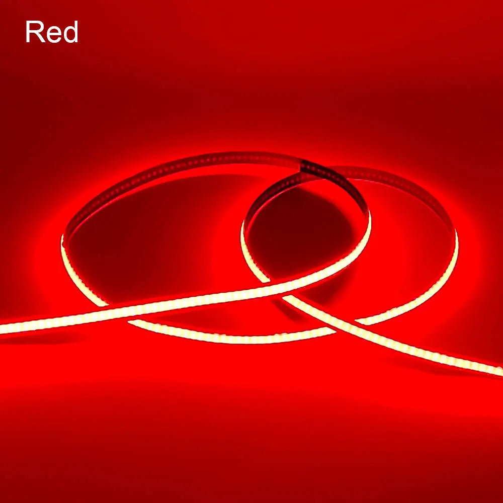 COB Led Strip Lights 12V 24V 320LEDs/m Flexible FOB LED Tape Warm Natural White Red Blue Green Yellow Pink Purple Lighting Decor
