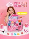 Kids Beauty Makeup Kit for Girls, Little Handbag Make-up Toys Princess Washable Pretend Play Cosmetic Set Toys Birthday Gifts