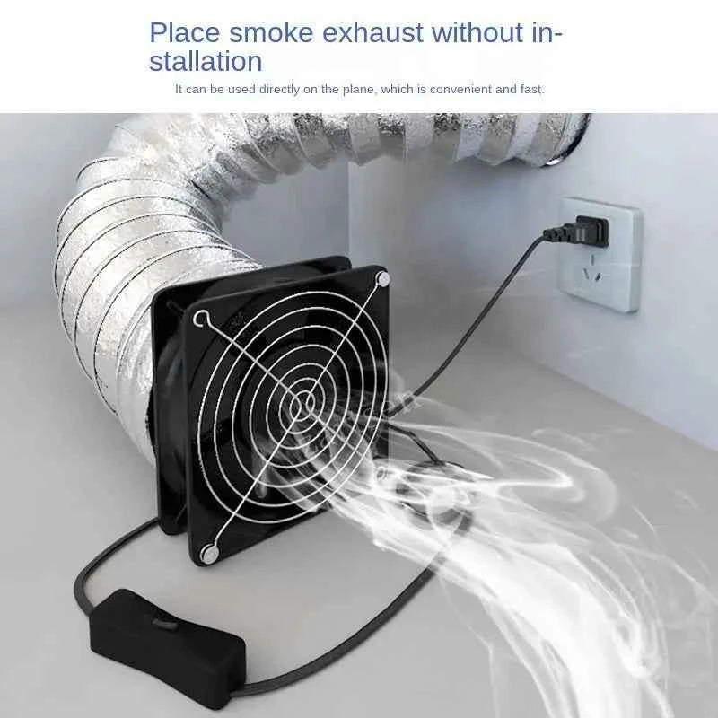 Adjustable Speed Solder Smoke Absorber ESD Fume Extractor Fan Pipe Duct Exhuast Fan with 2M Pipe Tub Ventilation Fan