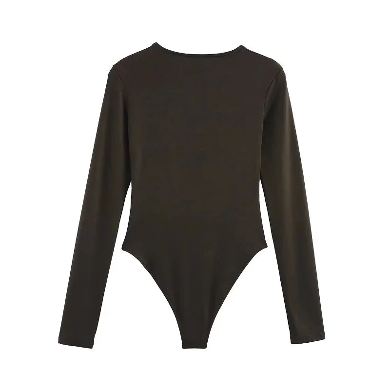 MUJER Black Bustier Bodys for Women Sexy Extreme Bodysuit Women Long Sleeve Bodysuits Woman One Pieces Summer Tops Woman 2025