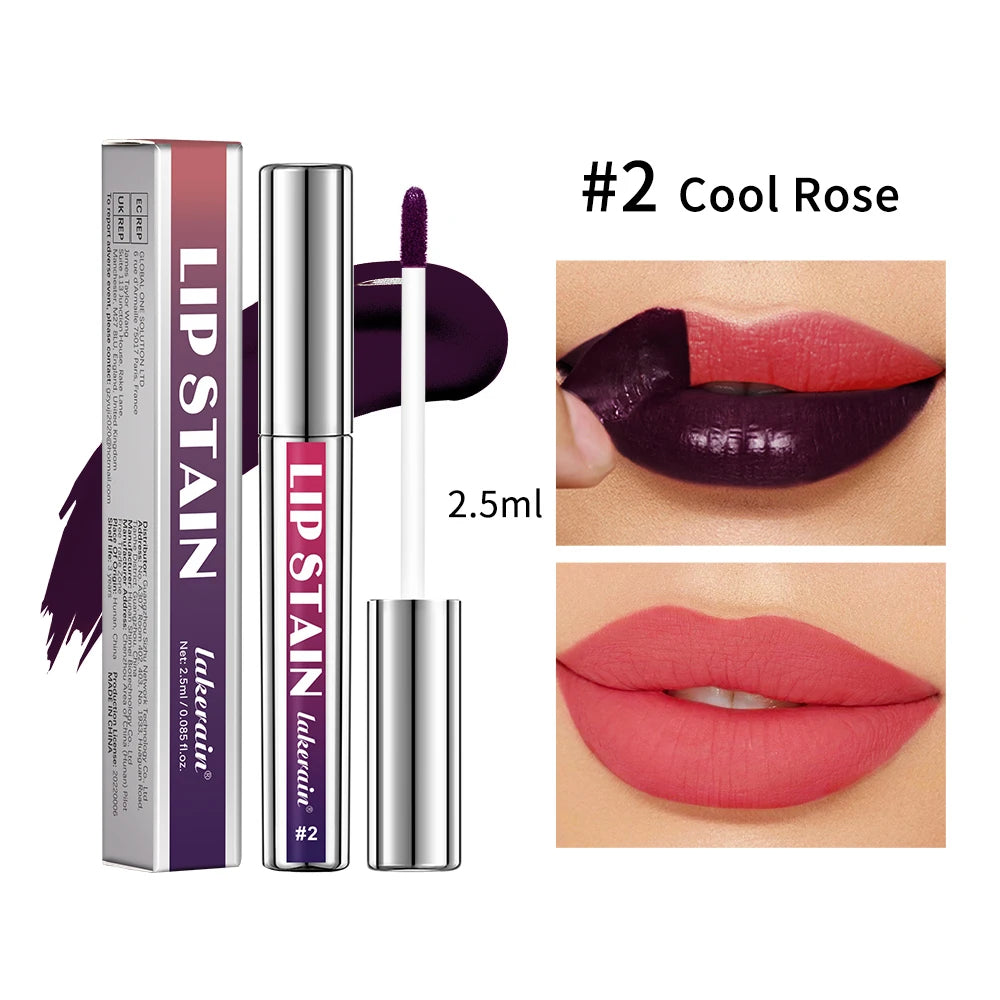 Cool Rose Color Peel Off Lip Stain Gloss – Long-Lasting Waterproof Tint