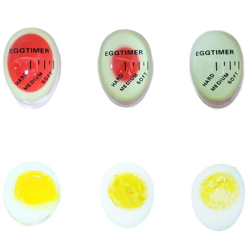 Egg Timer Color Changing Indicator Soft Medium and Hard Boiled Eggs Heat Sensitive Safe Durable Kitchen Aid Gift Home Use