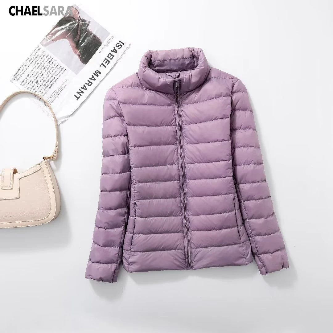 Ultra Light White Duck Down Jacket for Women, Warm Coat for Lady, Female Hooded Parka, Plus Size, 7XL, Autumn and Winter 2024