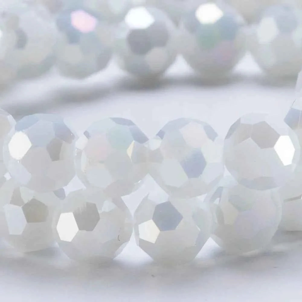 3 4 6 8mm Round Crystal Beads Faceted Colorful Glass Beads Loose Spacer Bead for Jewerly Making Needlework Bracelet Necklace DIY